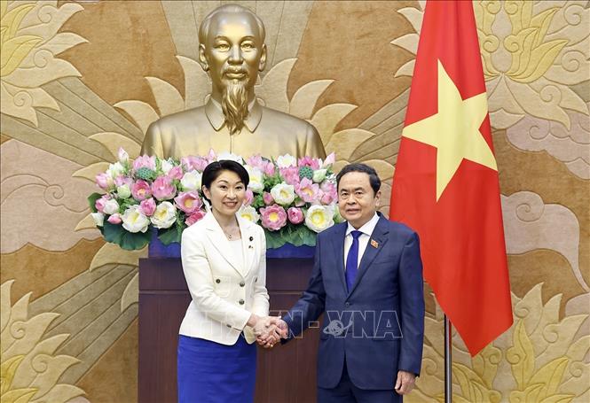 Chủ tịch Quốc hội Trần Thanh Mẫn tiếp Chủ tịch Liên minh Nghị sĩ hữu nghị Nhật Bản - Việt Nam