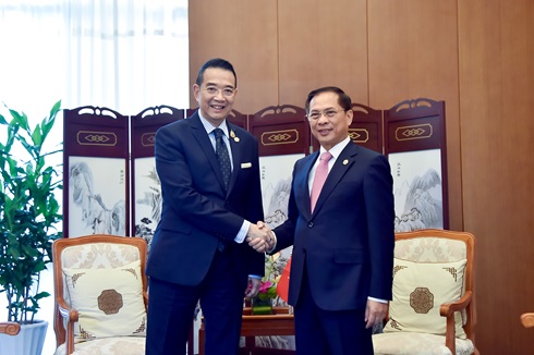 Phó Thủ tướng Chính phủ, Bộ trưởng Ngoại giao Bùi Thanh Sơn gặp Bộ trưởng Ngoại giao Thái Lan Maris Sangiampongsa